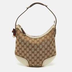 Gucci Beige/Cream GG Canvas and Leather Princy Hobo