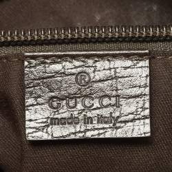 Gucci Beige/Brown GG Supreme Canvas and Leather Flat Messenger Bag