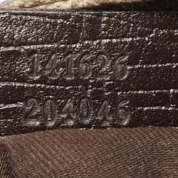 Gucci Beige/Brown GG Supreme Canvas and Leather Flat Messenger Bag