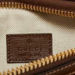 Gucci Brown/Beige GG Supreme Canvas and Leather Interlocking G Belt Bag
