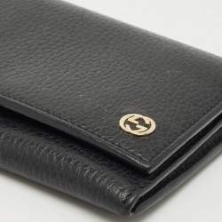 Gucci Black Leather GG Marmont Continental Wallet