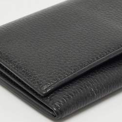 Gucci Black Leather GG Marmont Continental Wallet