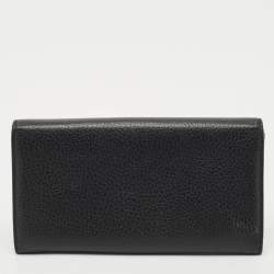 Gucci Black Leather GG Marmont Continental Wallet