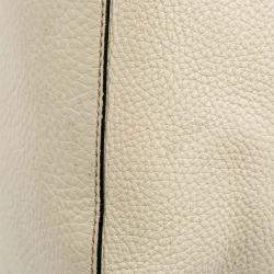 Gucci White Medium Leather Soho Chain Tote
