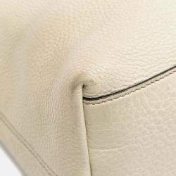 Gucci White Medium Leather Soho Chain Tote