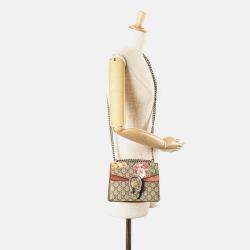 Gucci Beige Mini GG Supreme Blooms Dionysus Crossbody