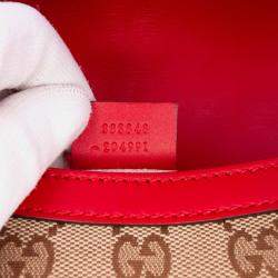 Gucci Brown/Red Medium GG Canvas Lady Web Crossbody