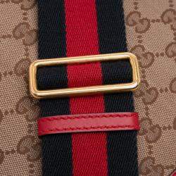 Gucci Brown/Red Medium GG Canvas Lady Web Crossbody