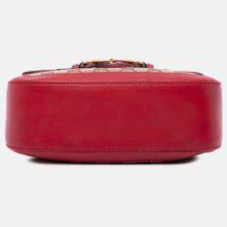 Gucci Brown/Red Medium GG Canvas Lady Web Crossbody