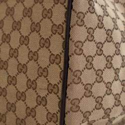 Gucci Brown GG Canvas Web Duffle Bag