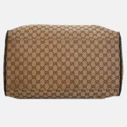 Gucci Brown GG Canvas Web Duffle Bag