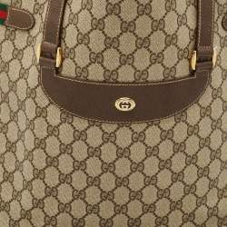 Gucci Brown/Beige GG Supreme Canvas Web Sherry Line Tote
