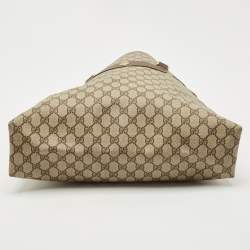 Gucci Brown/Beige GG Supreme Canvas Web Sherry Line Tote