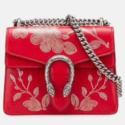 Gucci Red Limited Edition Chinese New Year Mini Leather Dionysus Crossbody