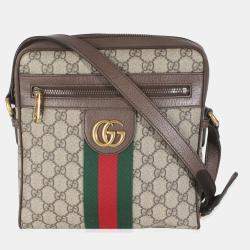 Gucci Beige GG Supreme Ophidia Small Messenger Bag