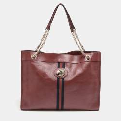 Gucci Red Leather Large Rajah Tote