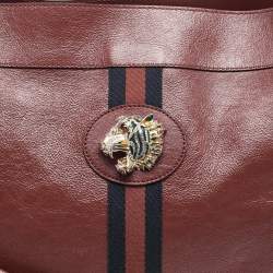 Gucci Red Leather Large Rajah Tote