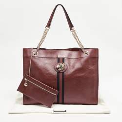 Gucci Red Leather Large Rajah Tote