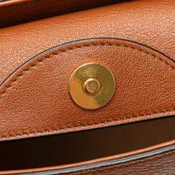 Gucci Brown Small Leather Bamboo Diana Satchel