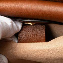 Gucci Brown Small Leather Bamboo Diana Satchel