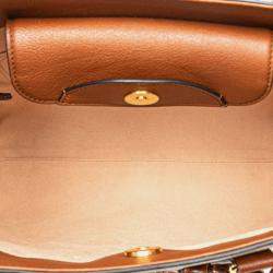 Gucci Brown Small Leather Bamboo Diana Satchel