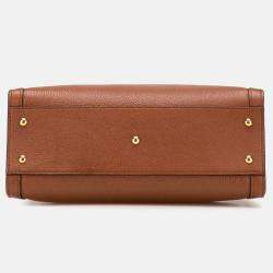 Gucci Brown Small Leather Bamboo Diana Satchel