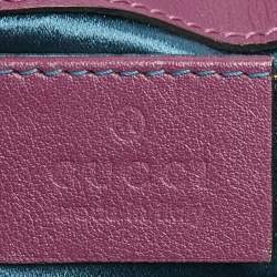 Gucci Pink Matelassé Velvet Mini GG Marmont Shoulder Bag