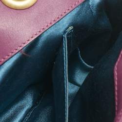 Gucci Pink Matelassé Velvet Mini GG Marmont Shoulder Bag