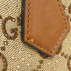 Gucci Diana Brown Canvas Leather Handbag