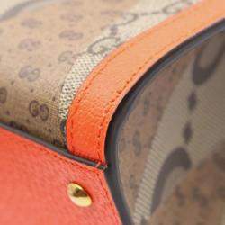 Gucci Diana Small Beige Red GG Supreme Canvas and Leather Tote Bag