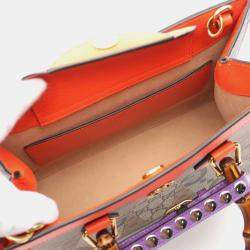 Gucci Diana Small Beige Red GG Supreme Canvas and Leather Tote Bag