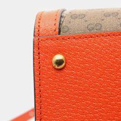Gucci Diana Small Beige Red GG Supreme Canvas and Leather Tote Bag