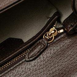 Gucci Bamboo Beige Brown Jumbo Canvas Leather Shoulder Bag