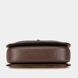 Gucci Bamboo Beige Brown Jumbo Canvas Leather Shoulder Bag