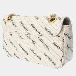 Gucci Gg Marmont Balenciaga Collaboration Small Shoulder Bag Ivory Leather Bag