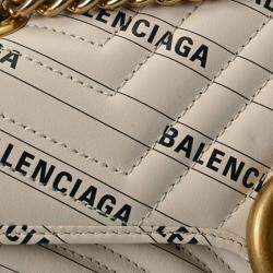 Gucci Gg Marmont Balenciaga Collaboration Small Shoulder Bag Ivory Leather Bag