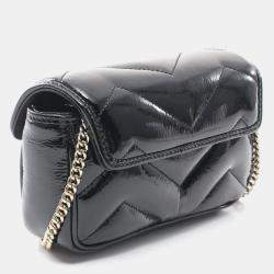 Gucci GG Marmont Super Leather Black Shoulder Bag 