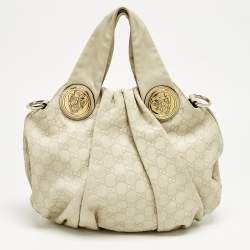 Gucci Off White Guccissima Leather Small Hysteria Hobo