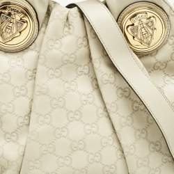 Gucci Off White Guccissima Leather Small Hysteria Hobo