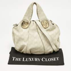 Gucci Off White Guccissima Leather Small Hysteria Hobo