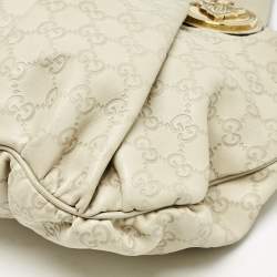 Gucci Off White Guccissima Leather Small Hysteria Hobo