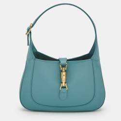 Gucci Blue Leather Small Jackie 1961 Hobo