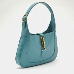 Gucci Blue Leather Small Jackie 1961 Hobo