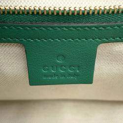 Gucci Gg Marmont Chain shoulder Bag Green Leather