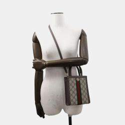 Gucci Ophidia Beige/Brown GG Supreme Leather Handbag 