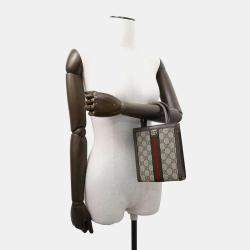 Gucci Ophidia Beige/Brown GG Supreme Leather Handbag 