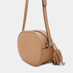 Gucci Soho Interlocking G Shoulder Bag Beige Leather