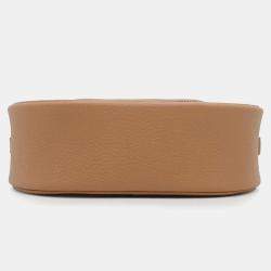 Gucci Soho Interlocking G Shoulder Bag Beige Leather