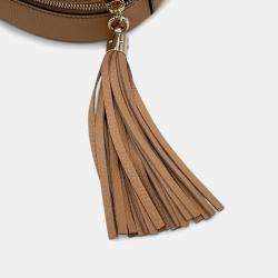 Gucci Soho Interlocking G Shoulder Bag Beige Leather