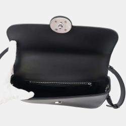 Gucci Petite Gg 2Wayshoulder Bag Black Calf Leather Size Small